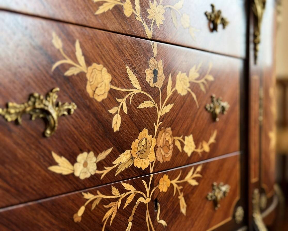 Fine 19th Century French Transition Style Commode”.