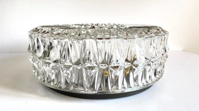 Semi-crystal ceiling lamp design german vintage