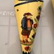 Old pair of ceramic faience bouquets henriot quimper yellow