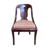 Empire style mahogany gondola chair
