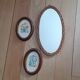 Miroir ovale en osier 38 cm