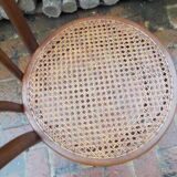 Curved wooden bistro chair and canning