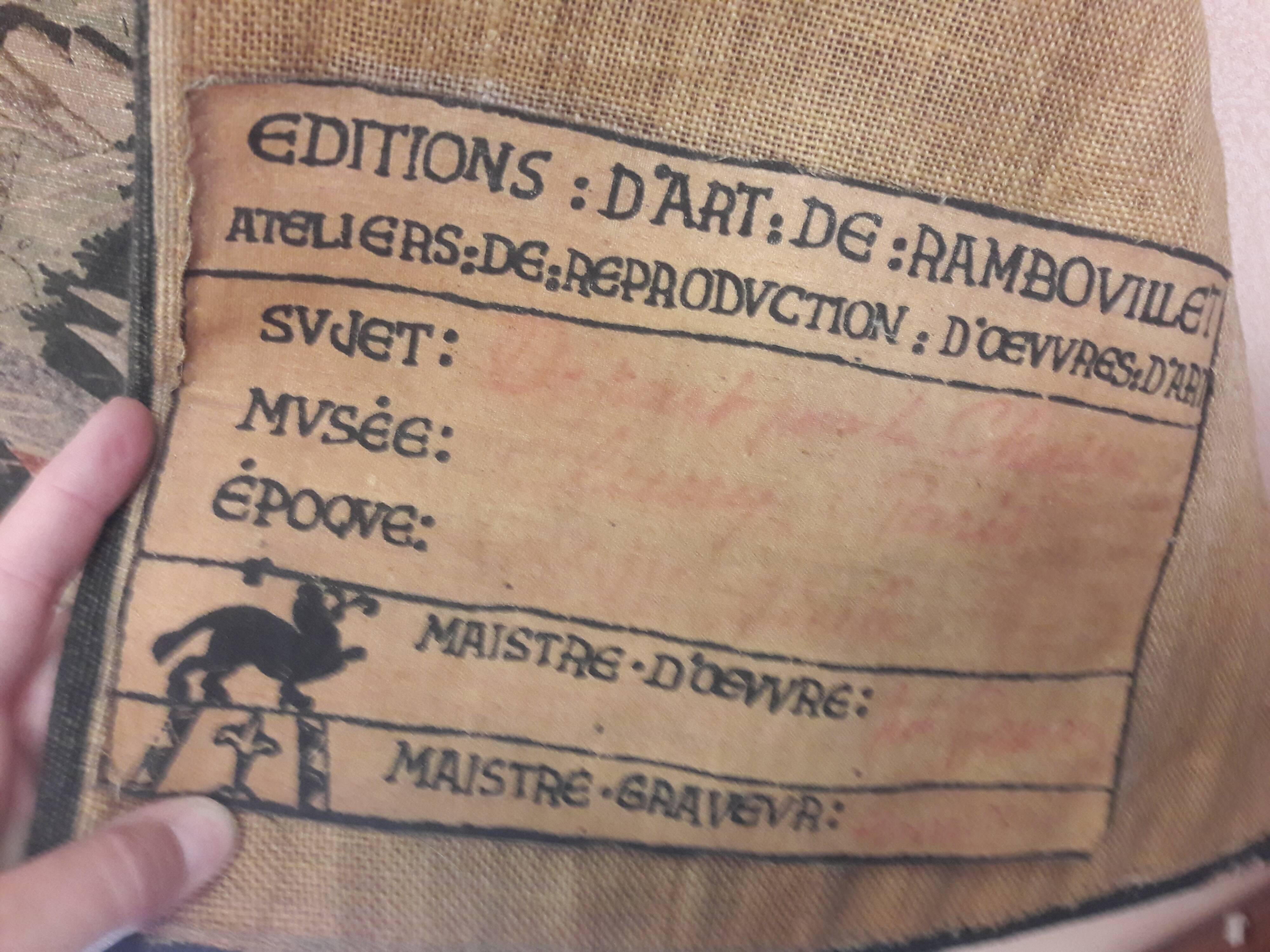 Wall tapestry art edition Rambouillet Departure for the hunting museum of medieval Cluny Middle Ages