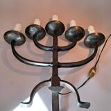 Candélabres à 5 lumières brutaliste 1950/1960.