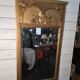 Miroir Art Déco doré années 1930 , miroir biseauté ,131cm de H