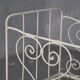 Bed in wrought iron of time end XIX painted white