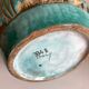 Italian glazed ceramic lamp 1960 mid century Bitossi turquoise