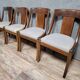 Set of 4 Empire style mahogany gondola chairs, 19th century