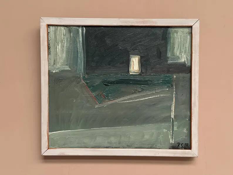 Original Swedish Oil on Hardboard – “Still Life” by Robert Svensson (1963–2016) – Signed – Vintage & Framed – 32.5 × 28.5 cm