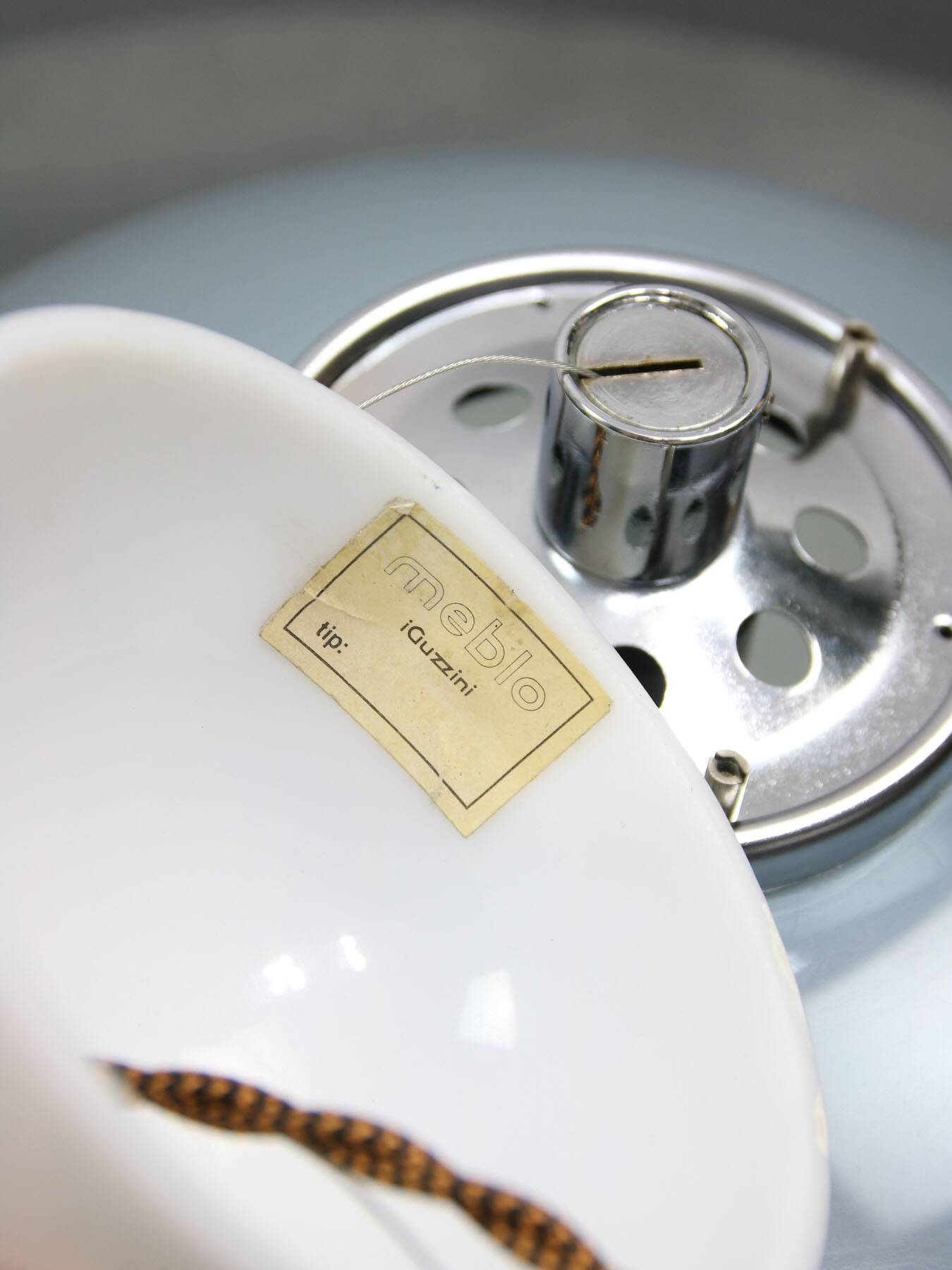 Vintage Blue Ufo Space Age Lamp from Guzzini, 1970s