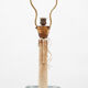 Art deco wrought iron lacquered and gilt leafs floor lamp france, 1930s