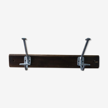 Vintage coat rack with 2 hooks