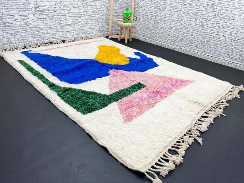 Tapis berbere fait main traditionnelle taille 150 x 250 cm