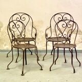 Paire de fauteuils de jardin 1950