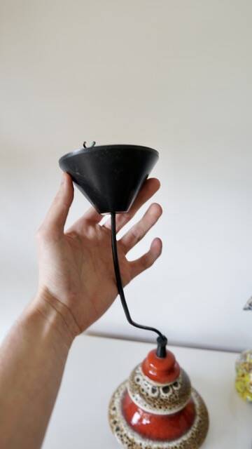 Suspension vintage fat lava Herda en céramique – années 70