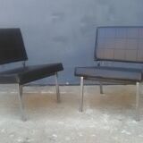 Paire de chauffeuses vintage skai