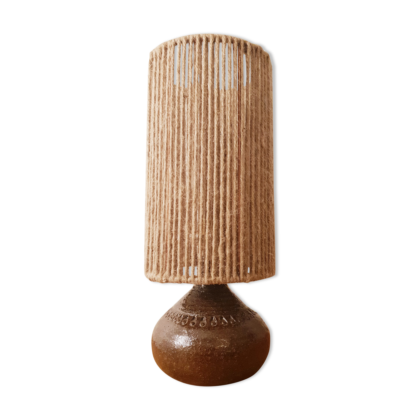 Ceramic lamp and rope