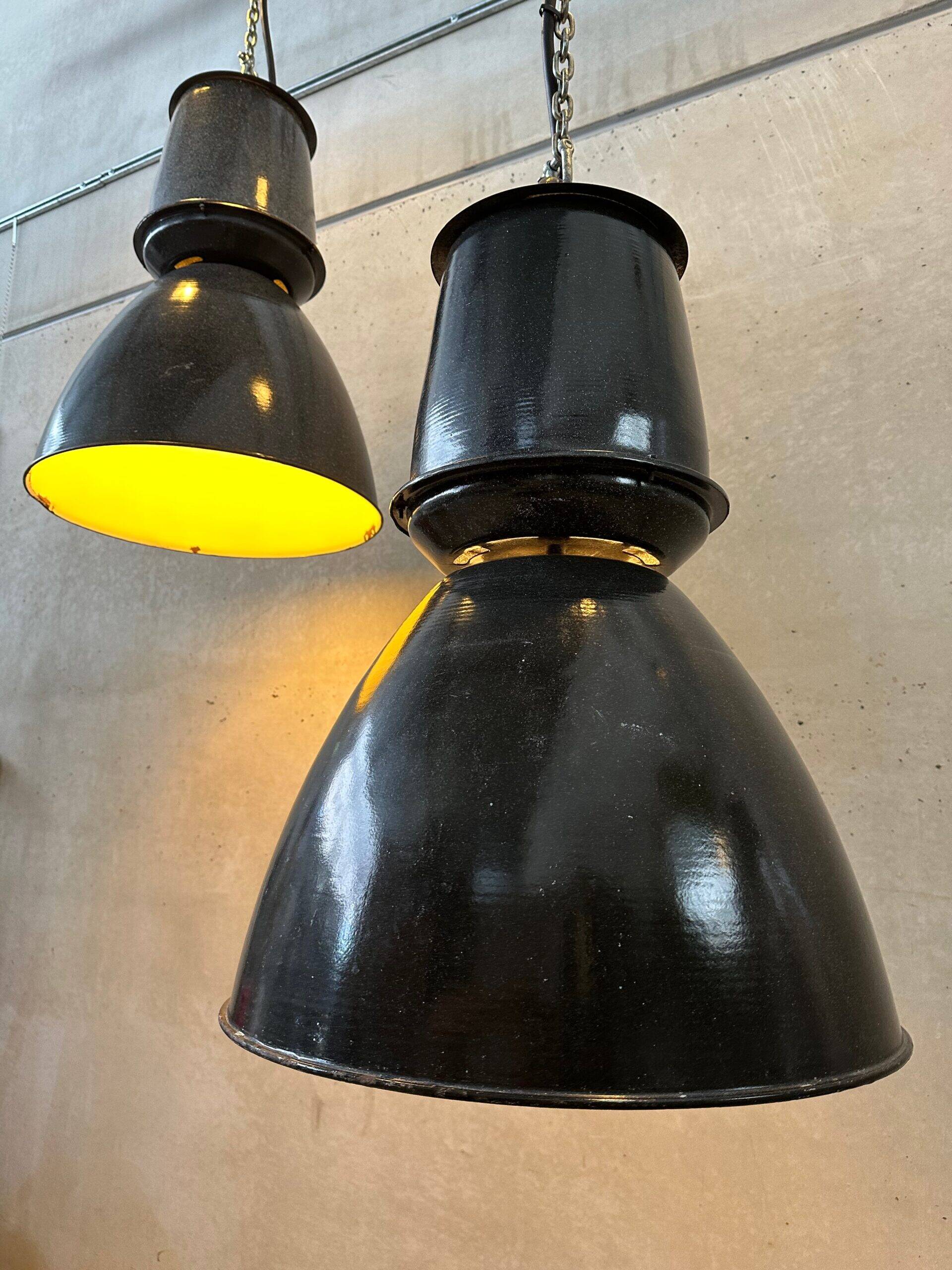 2x lampes industrielles XXL – émaillées
