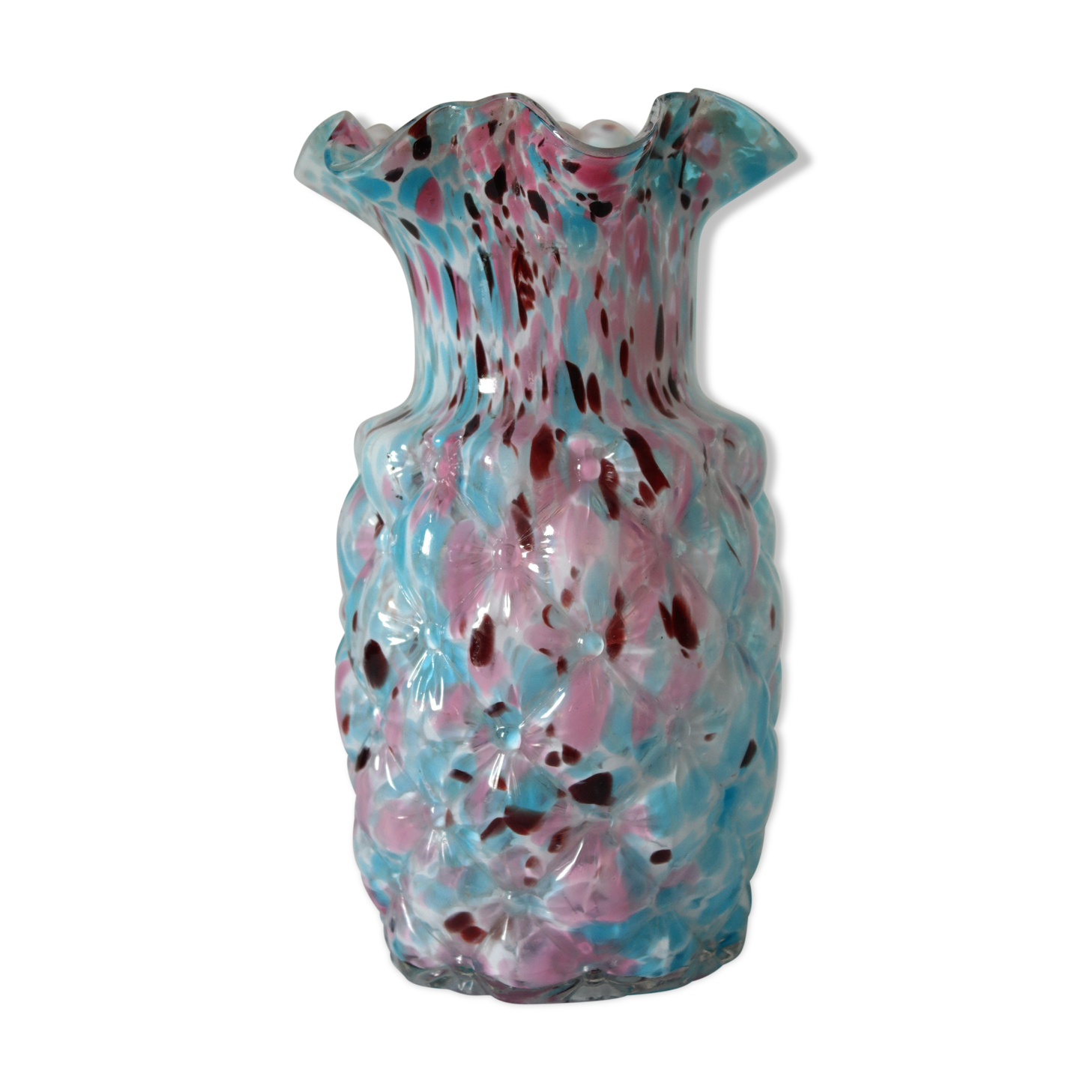 Blue Clichy glasswork vase