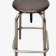 Tabouret réglable en bois et acier