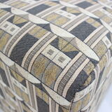 1930s art deco armchair in walnut and backhausen fabric,czechoslovakia