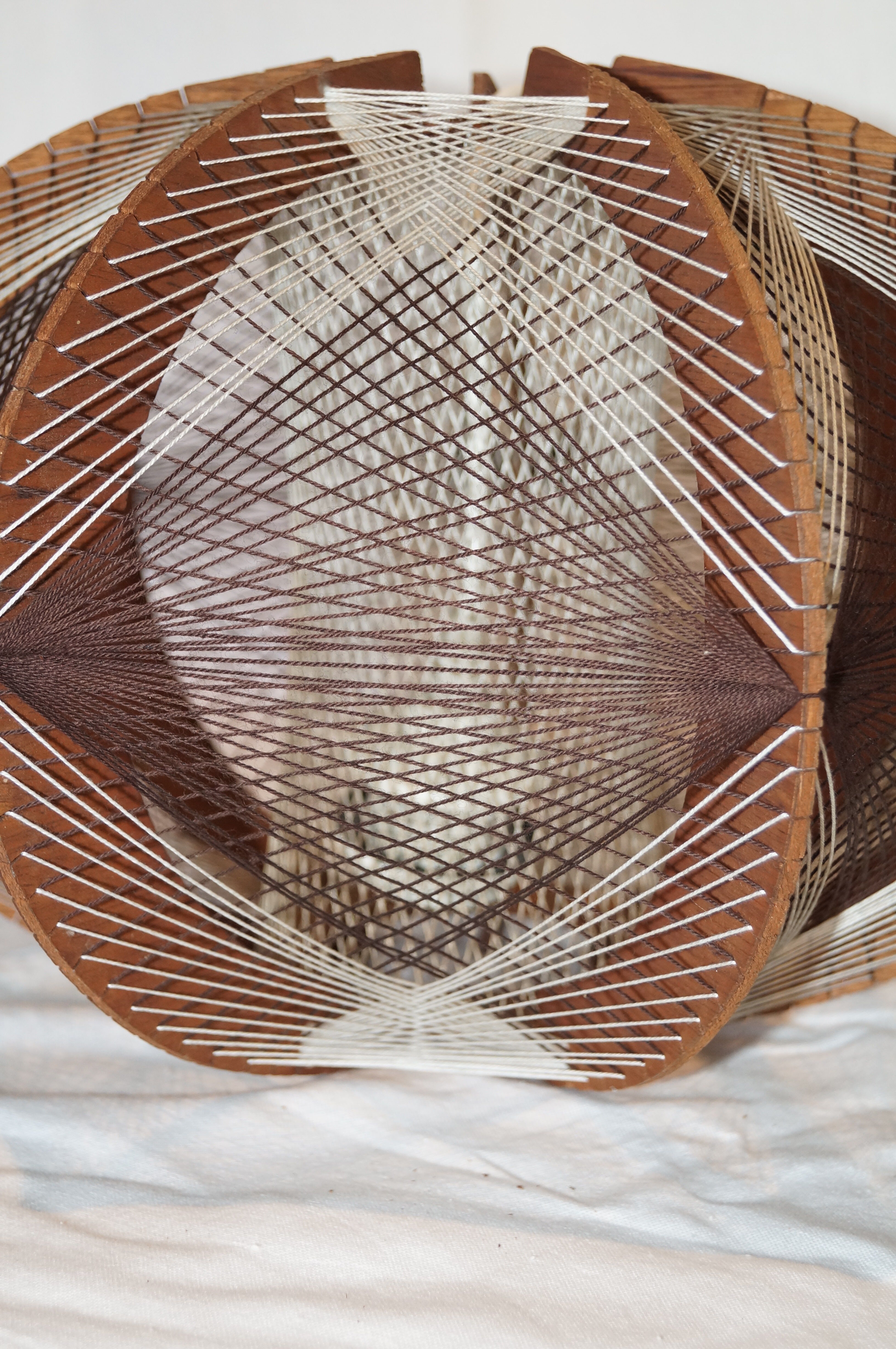 Suspension vintage wood and son braids