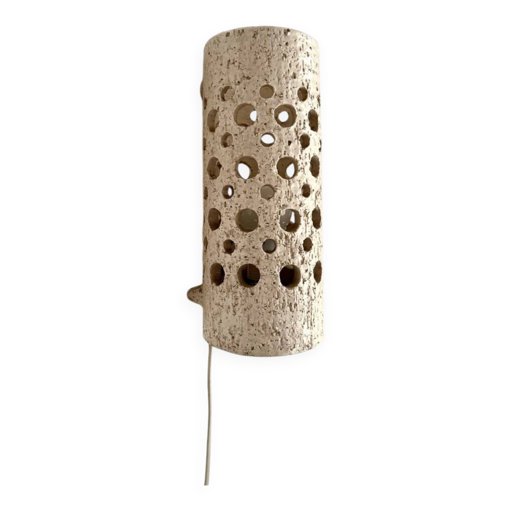 Danish chamotte wall sconce, 1960s