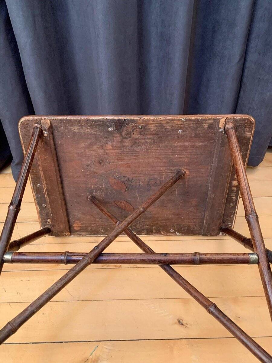 English bamboo side table, 1920s