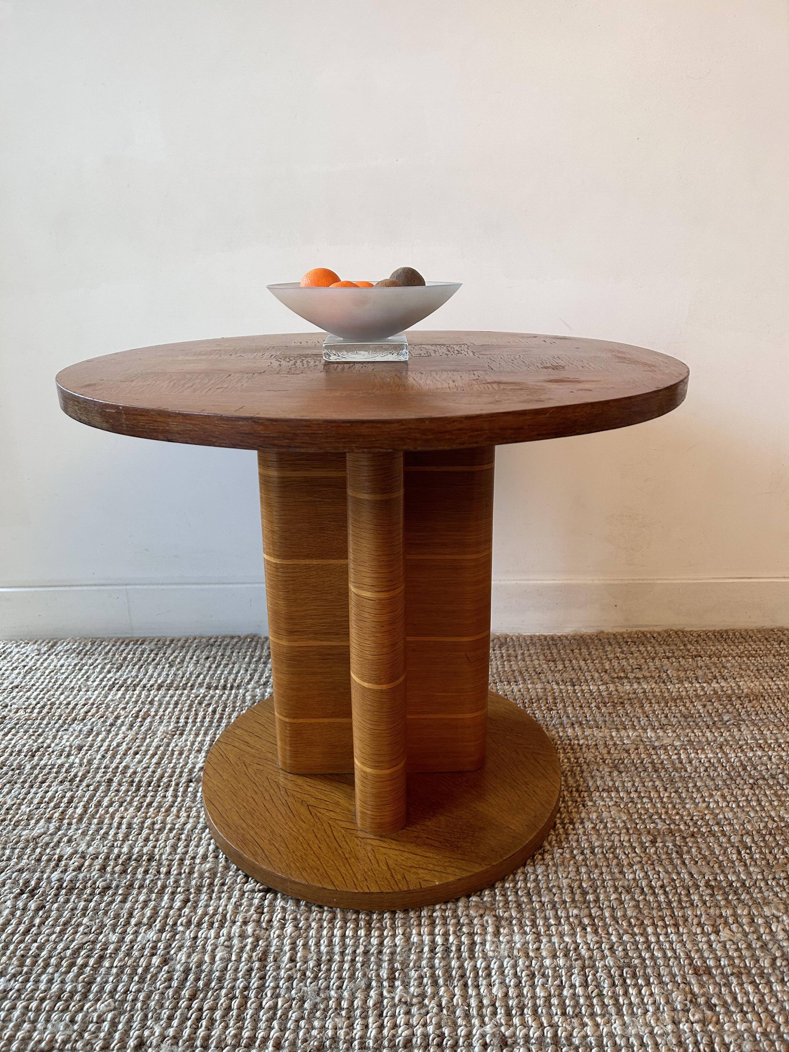 Vintage marquetry coffee table, France 1950s