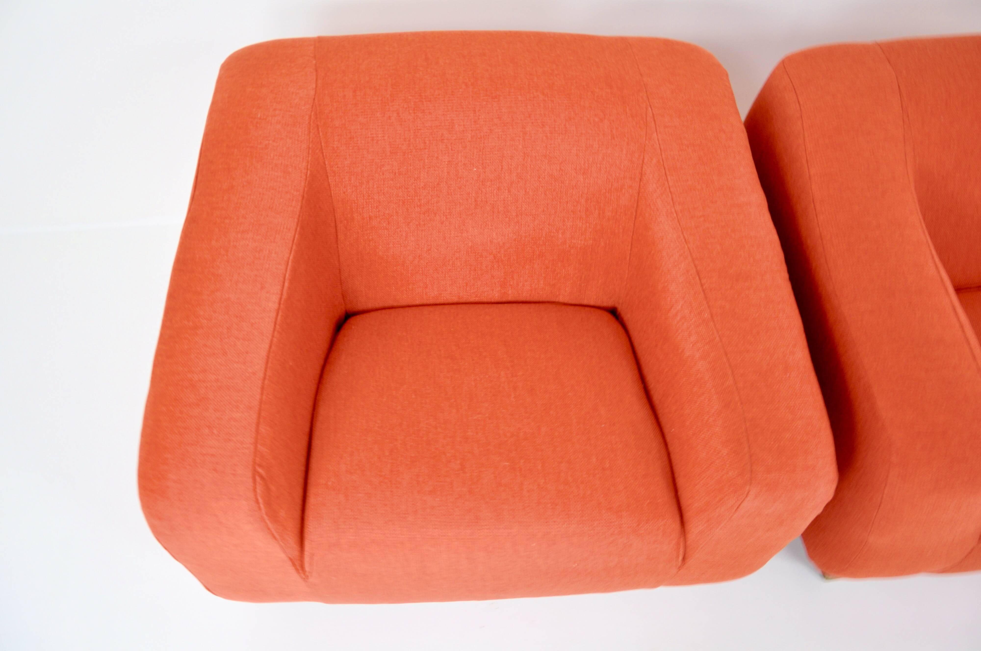 Pair of Italian armchairs, 1970s