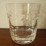 6 Lorraine crystal whiskey glasses vintage French crystal glasses service