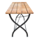 Vintage folding table in wood and black metal – slatted top
