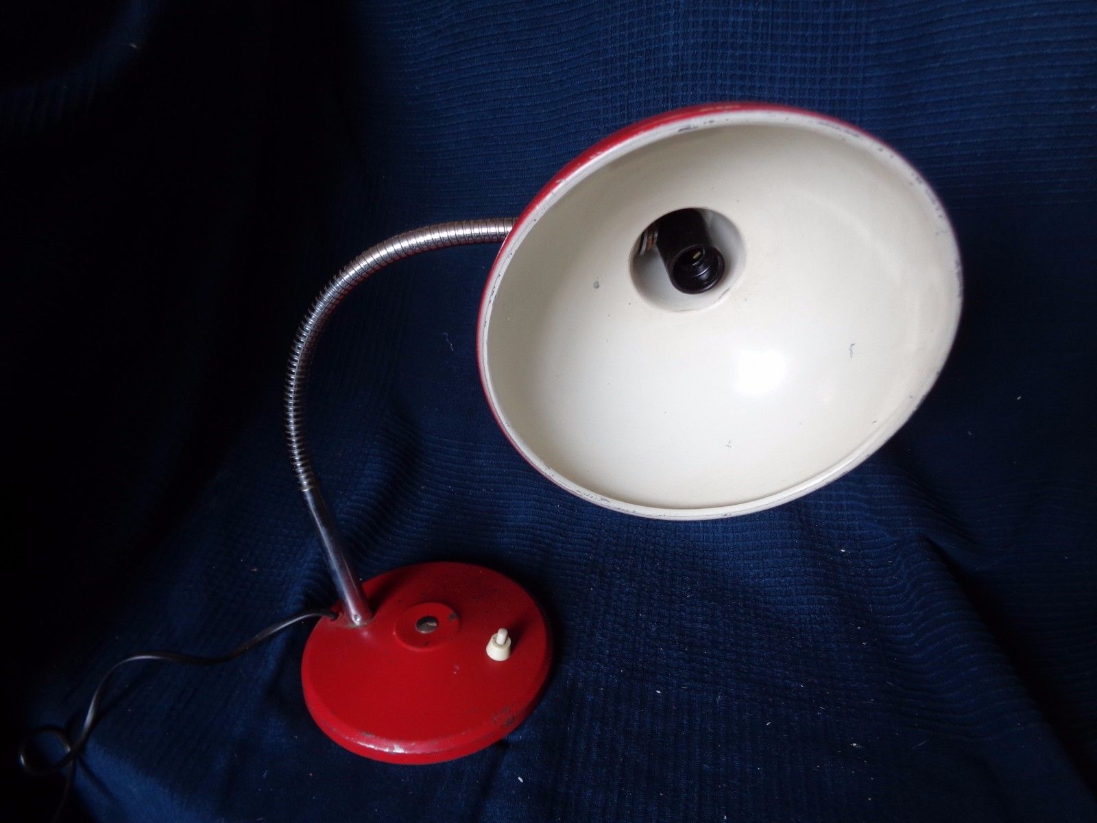 Vintage office lamp red design flexible old industrial art