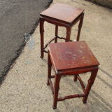 Pull-out tables wooden railway sets carved and embellished with gold