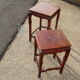 Nesting tables in ironwood with engraved decoration and gold highlights