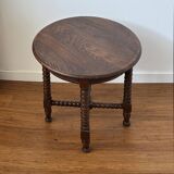 Antique 19th century style turned wooden pedestal table