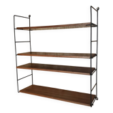 Vintage four-tier string wall shelf