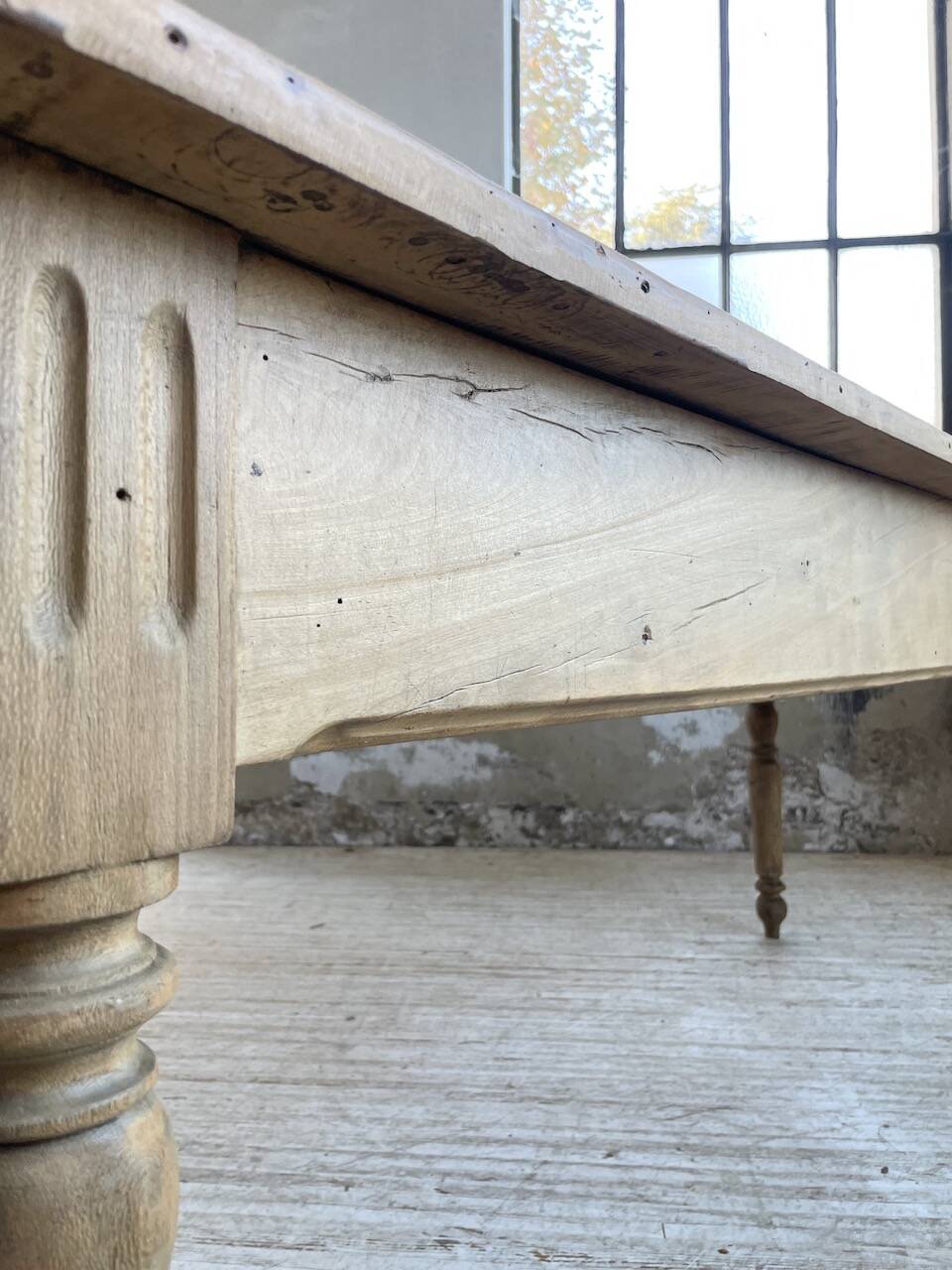 2m walnut drapery farmhouse table