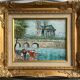 Notre Dame seen from the wharf by Burnett Oil on canvas cardboard