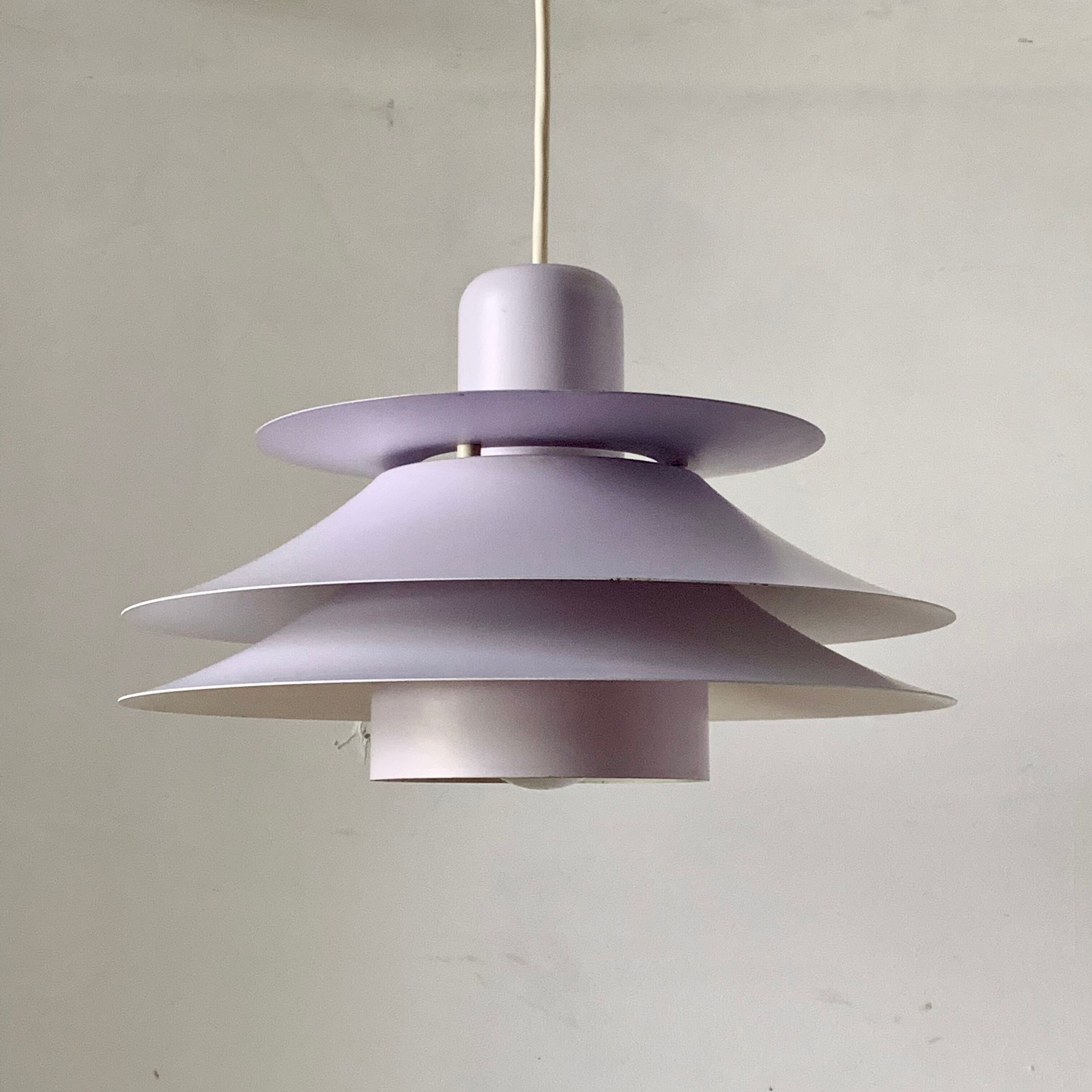Danish vintage horn lighting metal suspension Horn Lighting