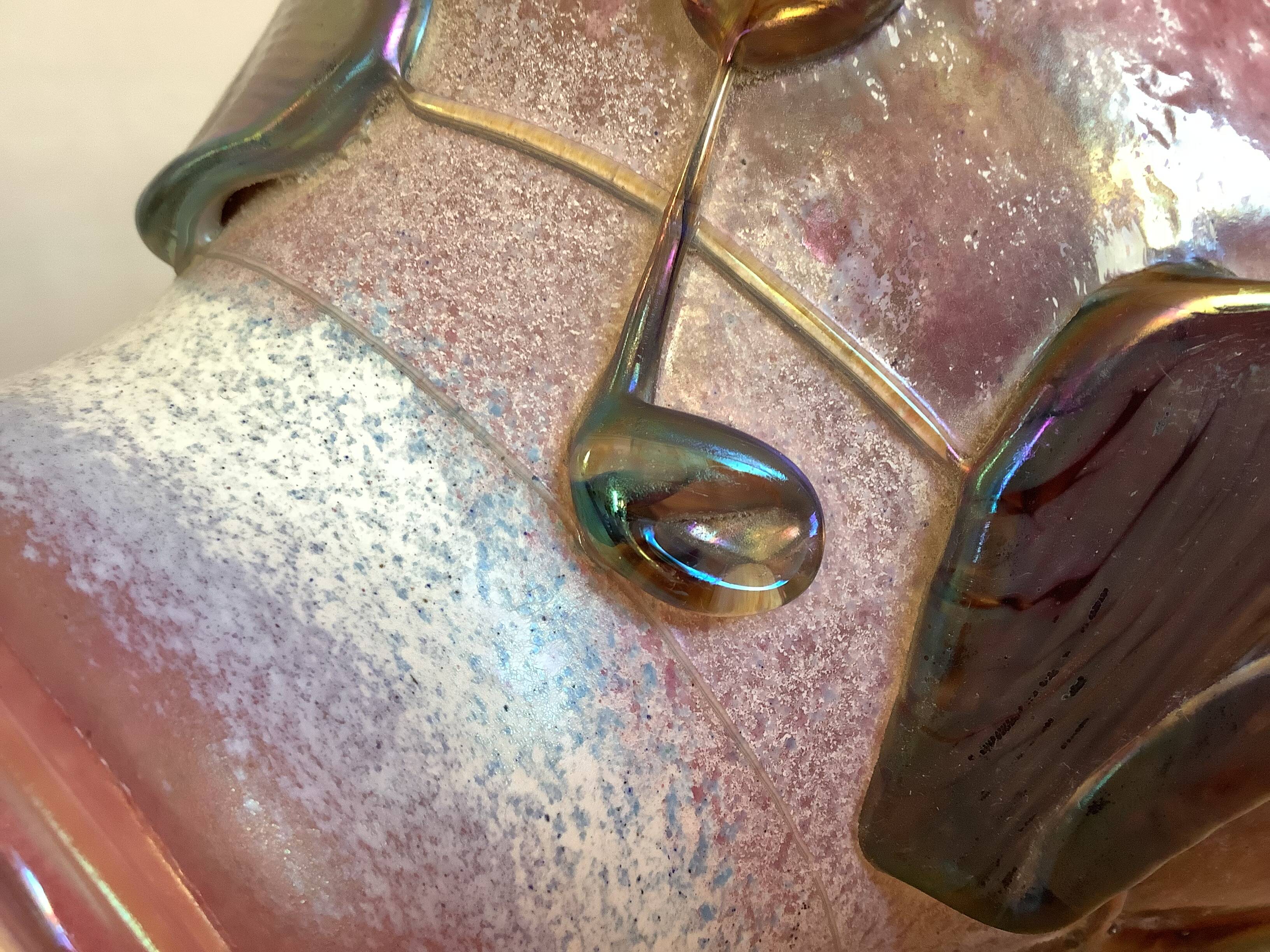 Blown crystal vase Novaro Jean Claude