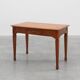 Art Deco carved oak Desk or Table with copper details, Belgium 1920s