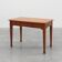Art Deco carved oak Desk or Table with copper details, Belgium 1920s
