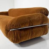 Three-Seater Sesann Sofa by Gianfranco Frattini for Cassina, Italy, 1970s