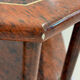 Vintage Octagonal Coffee Table — Glass Top, Brass Details & Two-Tier D