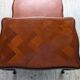 Lot de 3 tables gigognes - style Louis XV - merisier - décor marqueterie motif parquet (parqueterie)