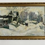 Oil on canvas, early 20th century, figures by Marija Alekseevna Fedorova