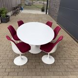 6 original vintage Knoll Tulip chairs by Eero Saarinen
