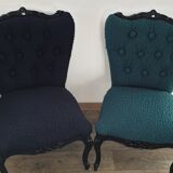 Small padded style armchairs