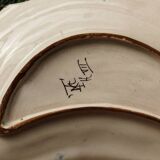 Plat à barbe en faïence de Martres Tolosane, 19ème siècle